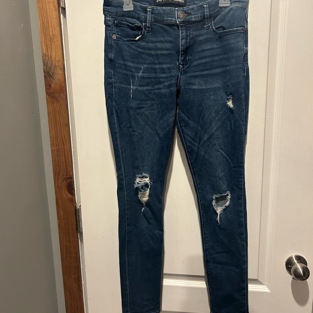 Express Stretch Denim Jean Legging in Deep Blue Size 12